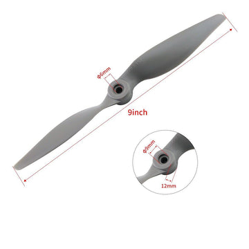 SoloGood 8PCS CCW Gemfan APC Nylon Propeller 9060 Prop for RC Airplane with Adapter Rings