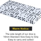 50 Pack 16MM White Dice - Six Sided Standard Opaque White Dice with Black Pips Dots for Board games