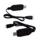 Blomiky 2 Pack H102 7.4V 1.3A USB Charger Cable with XH-3P Connector Plug for RC Truck 7.4V 2S Lipo Battery and H120 H100 H101 H
