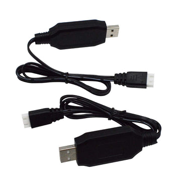Blomiky 2 Pack H102 7.4V 1.3A USB Charger Cable with XH-3P Connector Plug for RC Truck 7.4V 2S Lipo Battery and H120 H100 H101 H