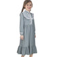 Todollcos GirlsHarriet Tubman Costume Pioneer Colonial Dress Victoria Retro Rustic Skirt Kids Cosplay Outfits Party (Blue, 110cm