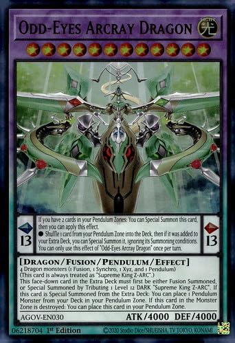 Odd-Eyes Arcray Dragon - Agov-En030 - Ultra Rare - 1St Edition