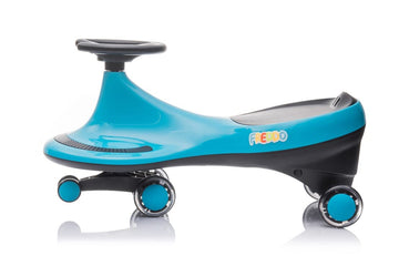 Freddo Toys Swing Car For Kids With Flashing Wheel For Boys And Girls, No Batteries, Gears Or Pedals - Twist, Turn, Wiggle Movement To Steer (Blue), Age 18+ Months