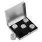 DS. DISTINCTIVE STYLE Aluminum Alloy Dice 5 Pieces 16mm Portable Metal Dices with Square Case 6 Sided Dice for Drinking Party Ga