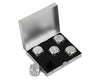 DS. DISTINCTIVE STYLE Aluminum Alloy Dice 5 Pieces 16mm Portable Metal Dices with Square Case 6 Sided Dice for Drinking Party Ga