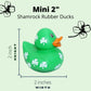 4E'S Novelty 24 Pack St Patricks Day Rubber Ducks - 2 Inch Shmrock Rubber Duckies Bulk - Saint Pattys Day Irish Gifts For Adults
