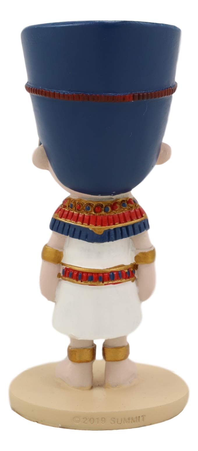 Ebros Weegyptians Collection Egyptian Chibi Statue 4' Tall Ancient Deities Gods And Goddesses Of Egypt Collectible Figurine Historical Educative Sculpture (Queen Nefertiti Royal Wife Of Akhenaten)