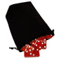 Marion & Co. Domino Double Six 6 Red Tiles Jumbo Tournament Professional Size With Spinners In Black Elegant Velvet Bag