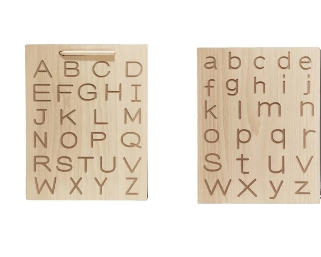 Viha Wooden Tracing Board for Kids Puzzle Board | Educational Tracing Kit | Handwriting and Learning Slate for English Alphabet 