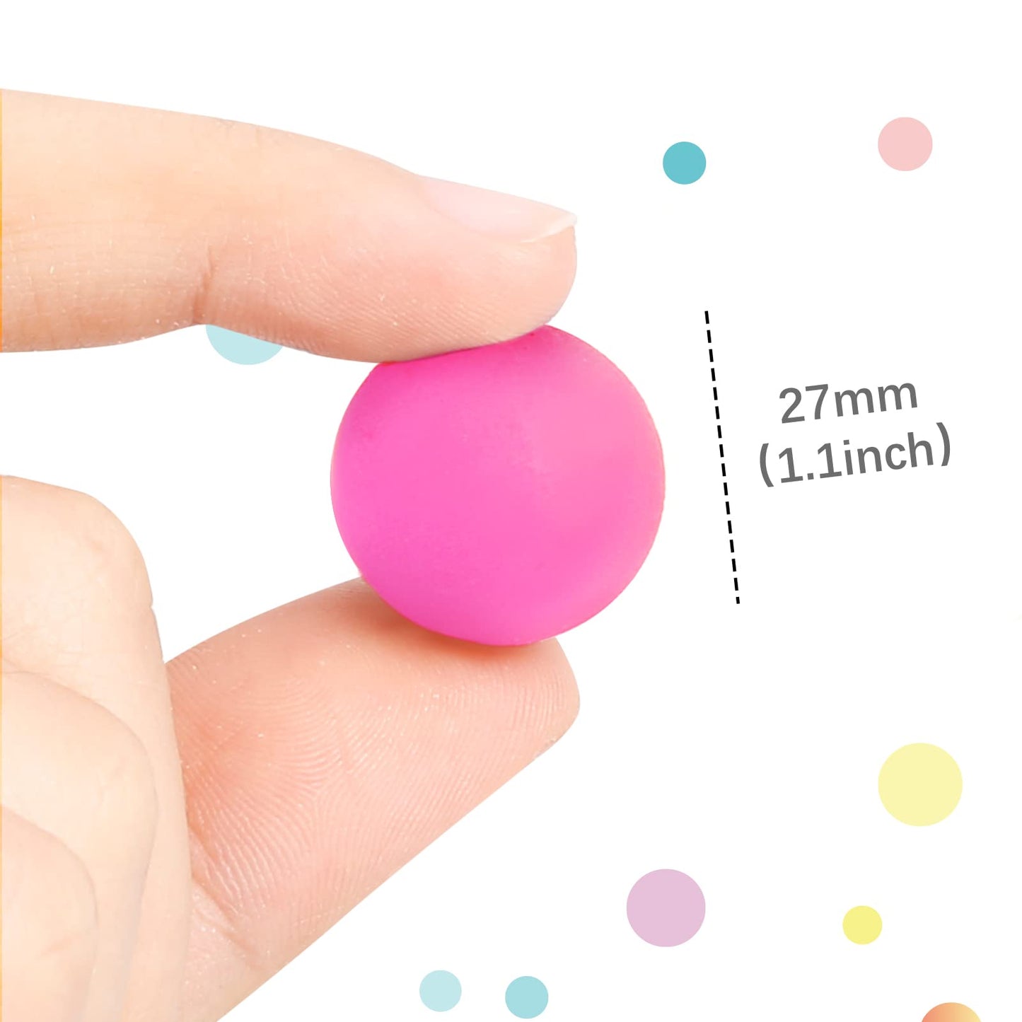 Pllieay 50 Pieces Colorful Bouncy Balls Bulk, Mixed Pattern Bouncy Balls For Kids Party Favors, Prizes, Birthdays Gift