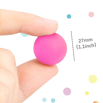Pllieay 50 Pieces Colorful Bouncy Balls Bulk, Mixed Pattern Bouncy Balls For Kids Party Favors, Prizes, Birthdays Gift