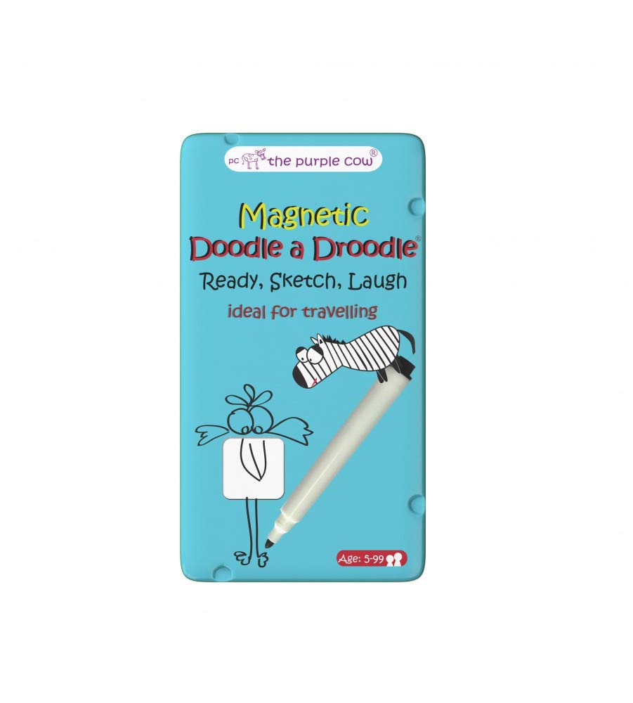 The Purple Cow Droodle Game - Magnetic Travel Game for Kids - Fun Sketching Activity - Great for Travel - Model 7290016026733