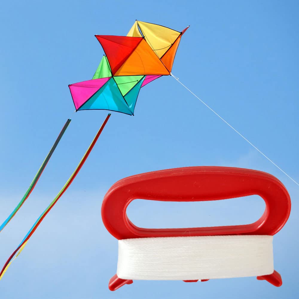 10 Pack Kite String Handle With 98Ft Line Red Mini Kite Spool Kite Flying Accessories Kite String Spool For Kids And Adults(L, W