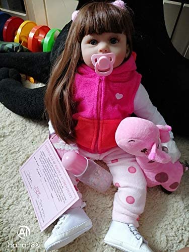 Zero Pam Realistic Looking Reborn Baby Dolls Toddler Girls Soft Silicone 24 Inch Handmade Lifelike Newborn Toddler dollsl Weight