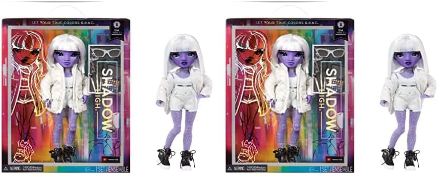 Rainbow High Shadow High Dia Mante- Purple Fashion Doll. Fashionable Outfit & 10+ Colorful Play Accessories. Great Gift for Kids