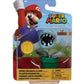 Super Mario Bone Piranha Plant 4 Inch Action Figure with Yellow Coin
