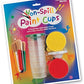 POPULAR PLAYTHINGS Set of 6 Non Spill Paint Cups with Lids and 6 Mini Chubby Paintbrushes for Kids