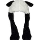 Joyhy Kids Adults Plush Hat Ear Moving Ear Flap Hat With Paw Panda
