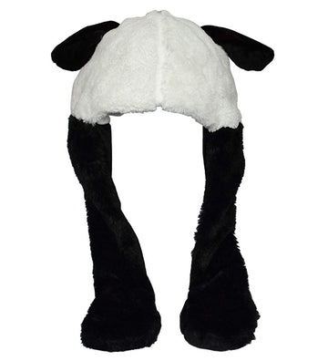 Joyhy Kids Adults Plush Hat Ear Moving Ear Flap Hat With Paw Panda
