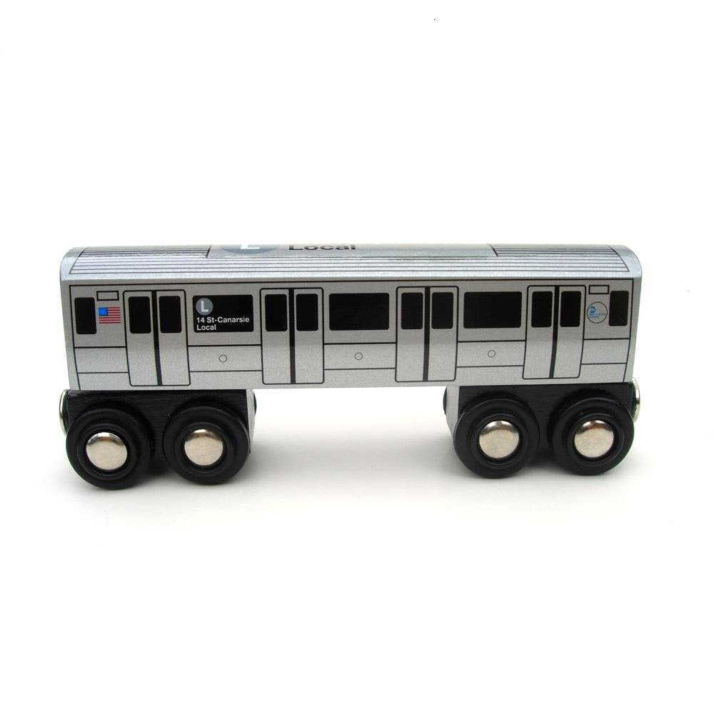 MUNI PALS Munipals New York City Subway Wooden Railway (B Division) L Train/14 St-Canarsie Local-Child Safe and Tested Wood Toy 