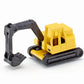 Siku 0801, Excavator, Metal/Plastic, Yellow/Black, Movable Excavator Arm, Rotating Cabin