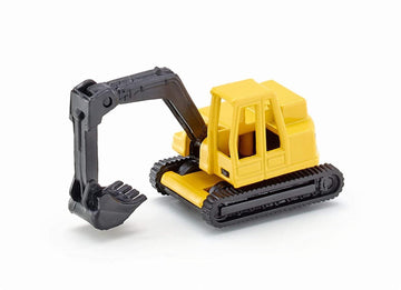 Siku 0801, Excavator, Metal/Plastic, Yellow/Black, Movable Excavator Arm, Rotating Cabin