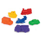 Learning Resources Mini Motors Counting and Sorting Set, 72 Pieces, Medium, Multi Color, Ages 3+, Model LER0190, Rubber Math Counters