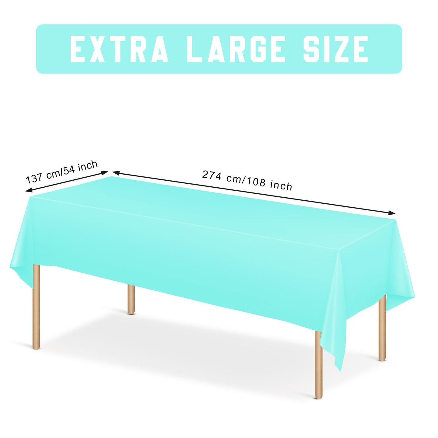Moukeren 18 Pack Plastic Tablecloths Bulk 54 X 108 Inch Disposable Rectangle Table Covers Waterproof Party Table Cloths For Indo