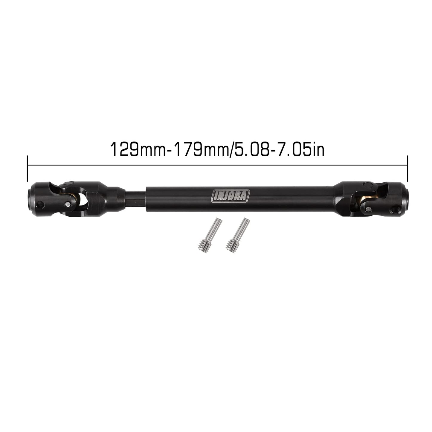 INJORA Steel Heavy-Duty Drive Shaft for 1/10 RC Car Crawler Axial SCX10 90046 AXI03007 TRX4 Redcat Gen8(129mm-179mm)