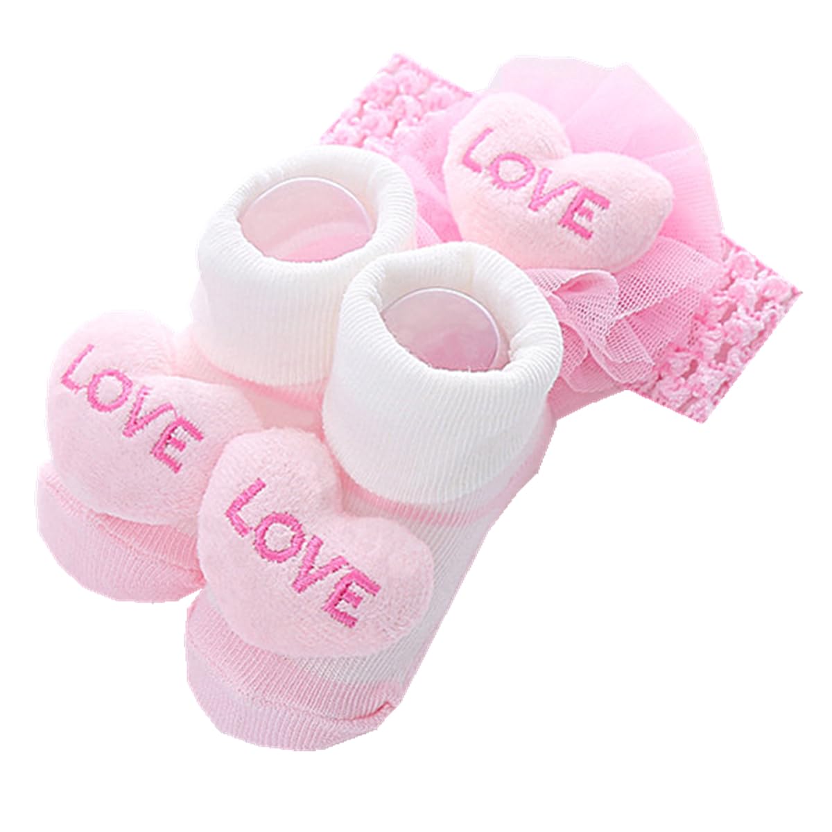 Reborn Baby Doll Clothes Accessories 18-22 Inch Reborn Newborn Doll Clothing Headbands & Socks Sets 4 Pcs