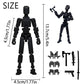 DANONI Titan 13 Action Figure  Lucky Robot 13 Action Figures  3D Printed Analog Robot Titan 13 Figure  Stop Action Animation Multi-Articulated Action Figure(Black)