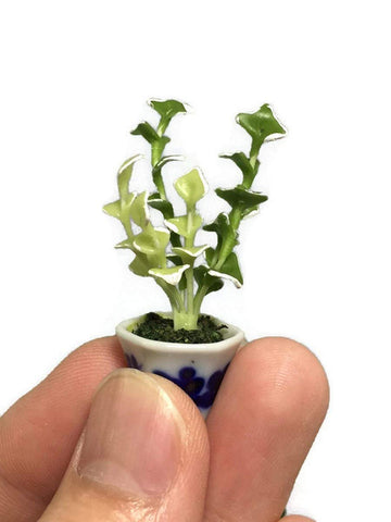 3pc Miniature Flower Clay Dollhouse Fairy Garden Mini Plant Trees Ceramic Paint Furniture Bundles Artificial Flowers Tiny Orchid