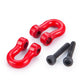 WEFEINO 2Pairs Aluminum Tow Hooks D-Ring Hitch Tow Shackles for TRX4M 1/18 Bronco Defender RC Crawler Car