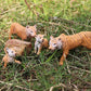 Gemini&Genius Tigers Family Figurines Set, Educational Wildlife Models, Brown Plastic, Cake Toppers & Birthday Gift for Kids