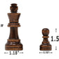 Da Vinci Staunton Wood Chess Pieces 32 Chessmen And Storage Bag (3 Inch King)