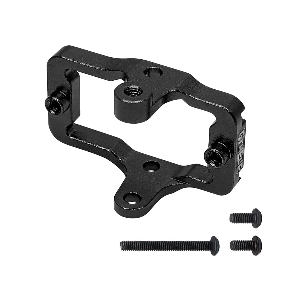 GTHELE Aluminum Servo Mount Bracket for Traxxas TRX4M Upgrade Parts 1/18 RC Crawler Car (Black)