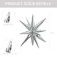 Toniful 4 Pcs 22Inch 4D Huge Silver Star Balloons Explosion Star Mylar Foil Balloons For Party Supplies Backdrop Christmas,New Y