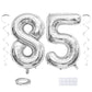 Maigendoo Jumbo 85 Number Balloon 40 Inch Large Digit Balloons Huge Helium Balloon Foil Mylar Balloon With Swirl Decorations For