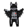 Baby Bat Costume Boy Girl: My First Halloween Baby Boy Outfit Newborn Cloak Romper Bat Ears Jumpsuit With Wings Cosplay Infant Toddler Vampire Ghost Dress Up Hooded Clothes Set Black Skull 6-12 Months