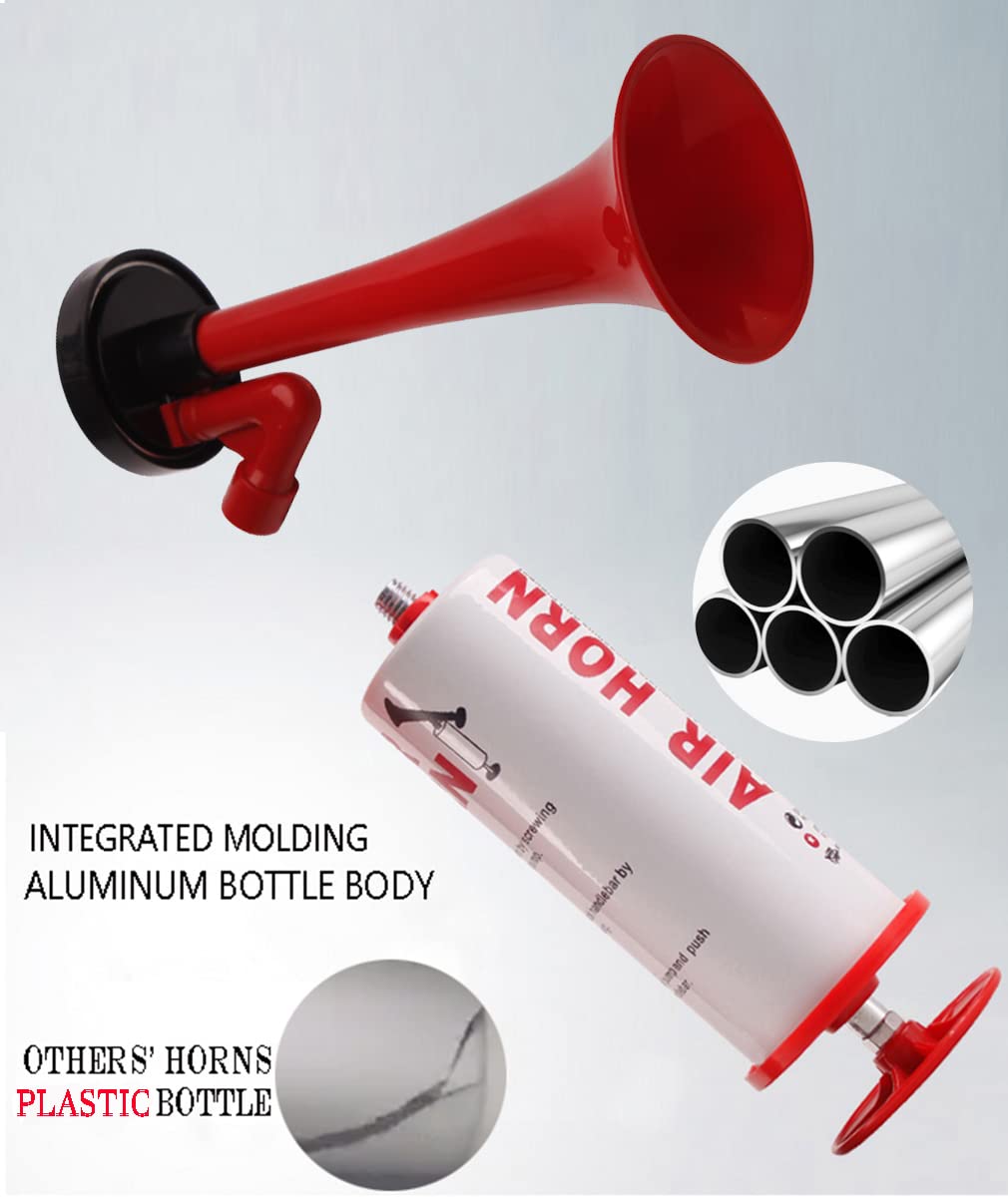 Handheld Pump Air Horn, Banhao Warning Cheering Horns Sports Events Loud Horn Loud Noise Maker Safety Horn For Boats Cars Party