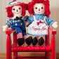 Aurora Bundle Of 2 Dolls - 12'' Raggedy Ann & Raggedy Andy