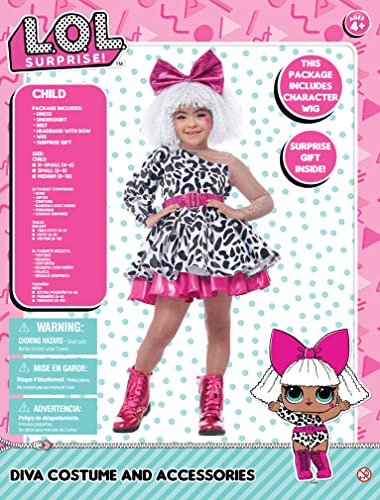 California Costumes L.O.L Surprise! Diva, Child Costume, X-Small, White/Black/Pink (3022-102)