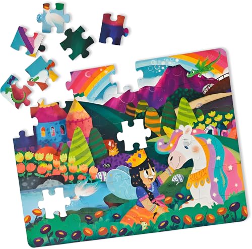The Curious Bees - Seek & Spot Puzzle & Game - Unicorn Jigsaw Puzzle | 60 Pieces + 10 Seek Cards | Gifts For Boys And Girls Ages