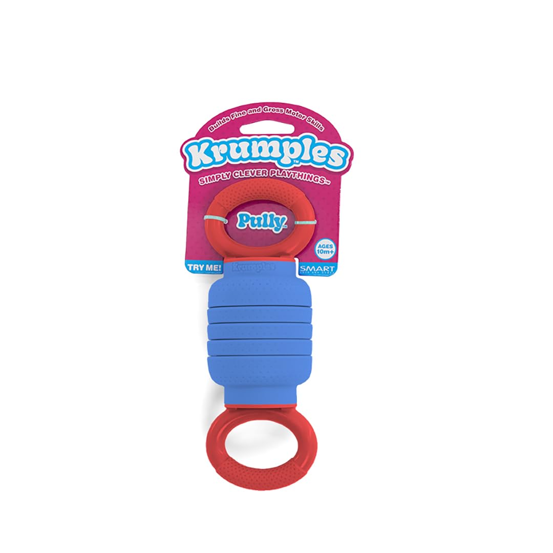 Krumples Pully Blue | Tactile Crunching Toy For All Ages From 10M+ | Sensory Fidget | Bpa-Free, Dishwasher Safe | Expandable Fun