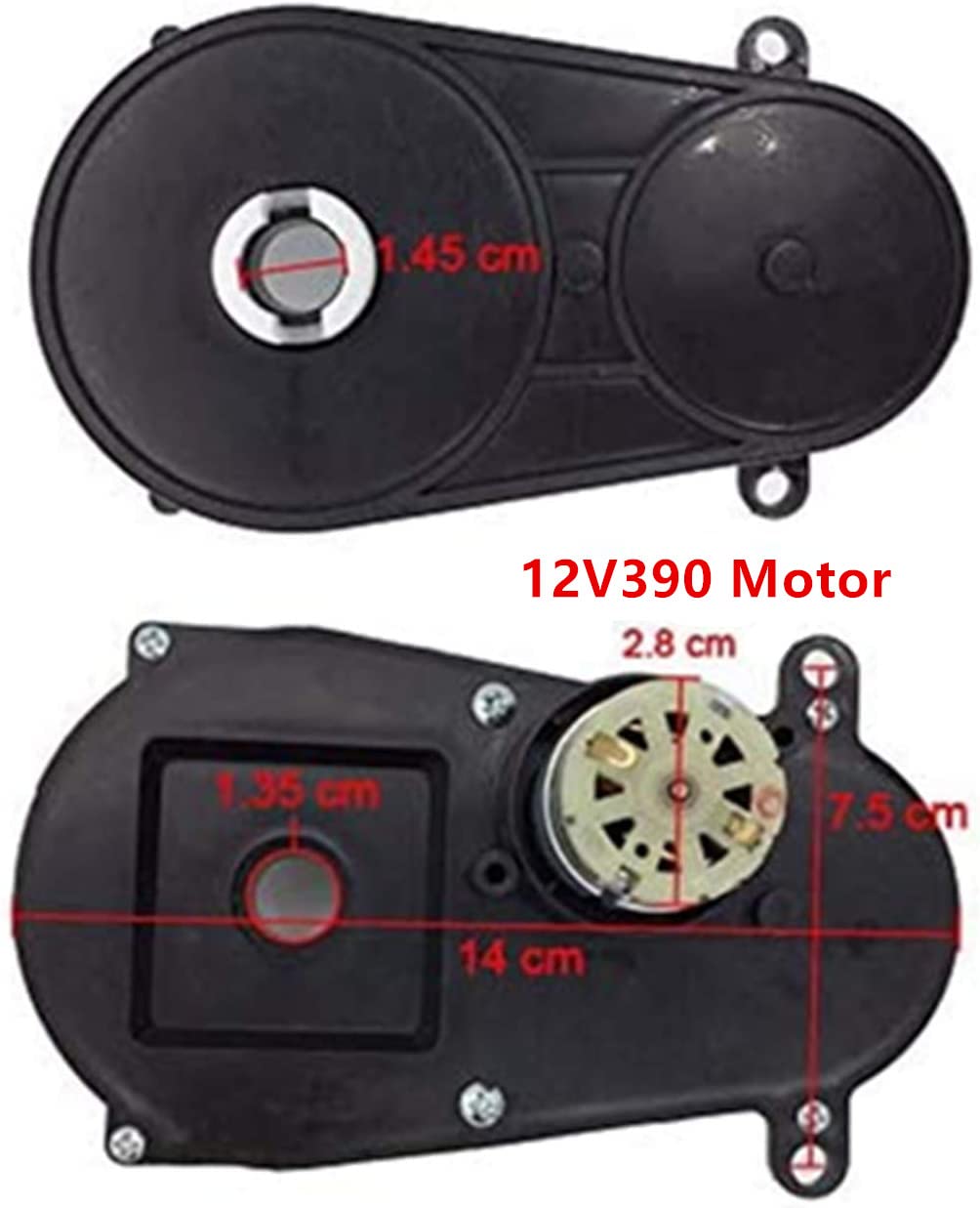 Steering Gearbox with Motor RS 390 12V Motor Steering Motor for Remote Control Ride On Toys Accessories Match Children Ride On C