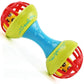 Noxxi Dumbbell Rattle Toy Colorful Plastic Non Toxic, Tasteless, Hanging Soft Toys Gift, 100% Safe For Infants/New Born Babies R