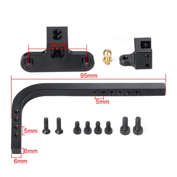 Que-T Metal Aluminum Adjustable Tow Trailer Hitch for 1/10 RC Crawler Axial SCX10 Upgrades Parts