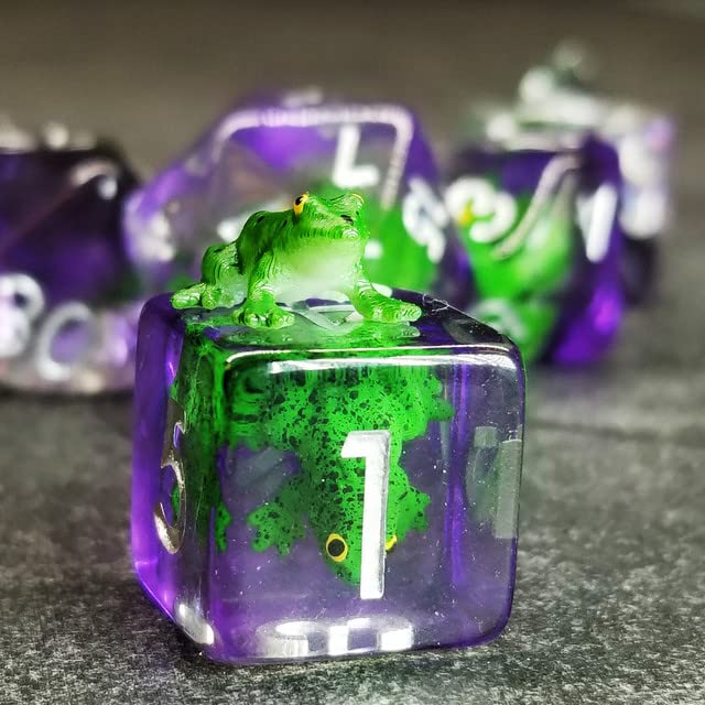 Sage's Portal Animal Familiars Resin DND Dice Set Polyhedral Dice Set for Dungeons and Dragons RPG Pathfinder Tabletop TTRPG (Gr