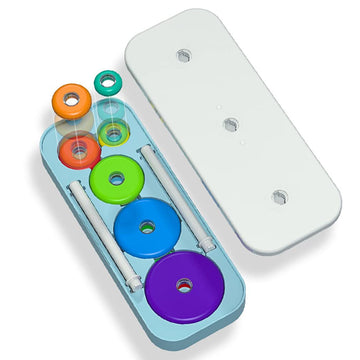 Tanch Hanoi Tower Puzzle All In One Logical Thinking Tower Of Hanoi Brain Teaser Puzzle Stacking Boxes Game Toys For Kids And Adults (8 Rings)