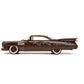 Jada 1959 Cadillac Coupe Deville Brown And White With Graphics And Count Chocula Diecast Figurine Hollywood Rides Series 1/24 Di